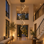 Ringfall Square Black Double Volume LED Cluster Pendant Light - Pendant Light - Lighting.co.za