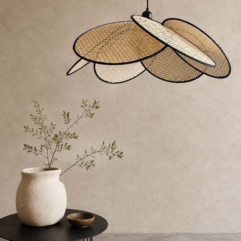 Rotterdam Dutch Rattan Cane Shade Pendant Light 2 Sizes - Pendant Light - Lighting.co.za