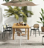 Rush Black and Natural Rattan Dining Chair - Lighting.co.za