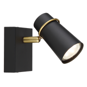 Mobius Adjustable GU10 Black and Gold 1 Light Spot Light - Lighting.co.za