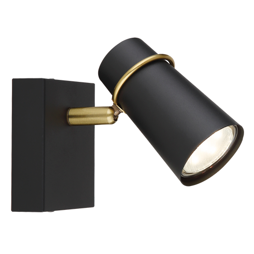 Mobius Adjustable GU10 Black and Gold 1 Light Spot Light - Lighting.co.za
