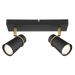 Mobius Adjustable GU10 Black and Gold 2 Light Spot Light - Lighting.co.za