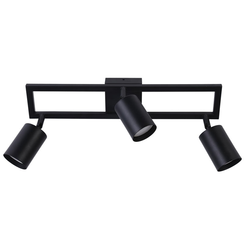 Zoom Black Adjustable GU10 3L Spotlight - Lighting.co.za