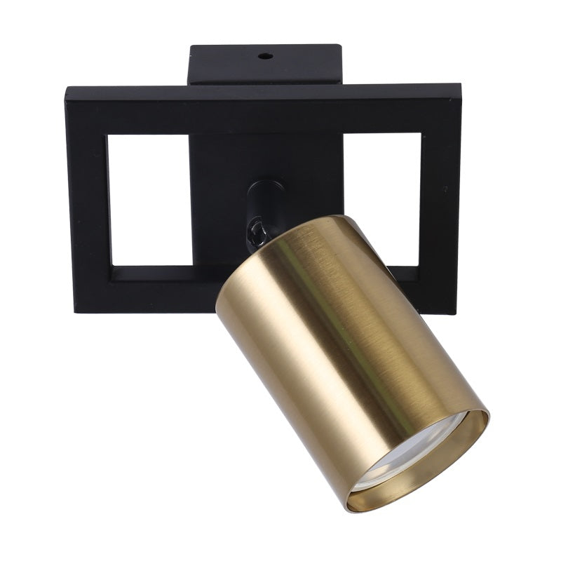 Zen Black Gold Adjustable GU10 1L Spotlight - Lighting.co.za