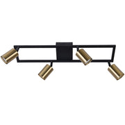 Zen Black Gold Adjustable GU10 4L Spotlight - Lighting.co.za