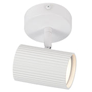 Fluted Black or White Adjustable GU10 1 Light Spot Light - Lighting.co.za