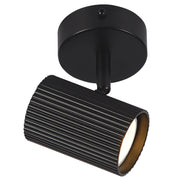 Fluted Black or White Adjustable GU10 1 Light Spot Light - Lighting.co.za