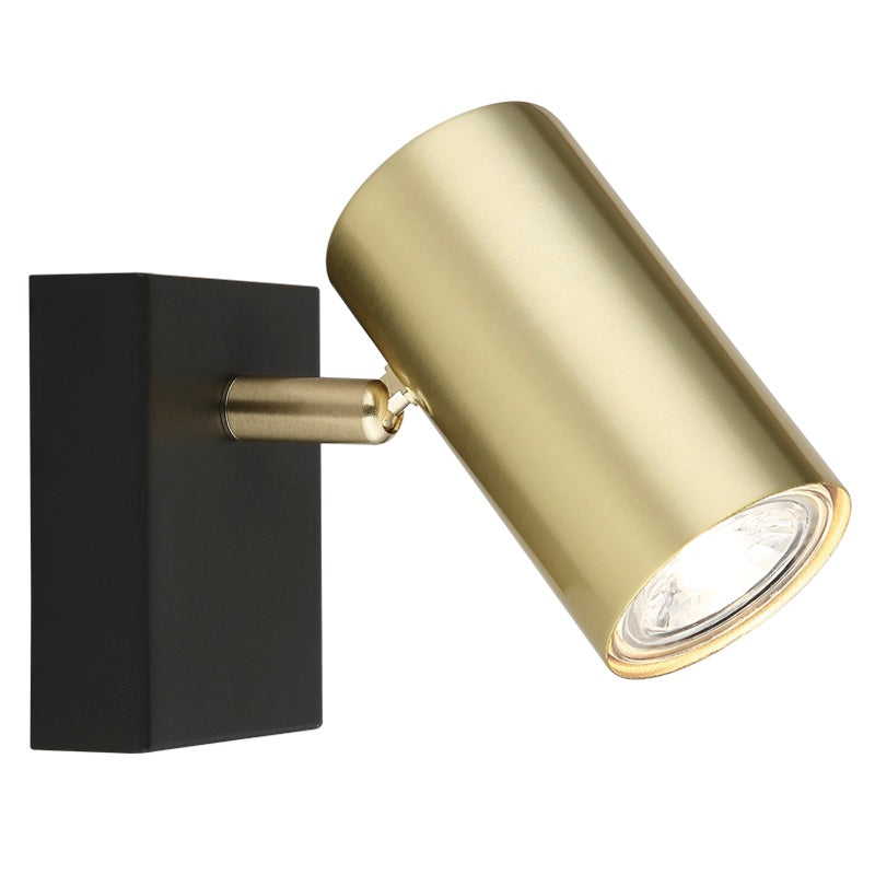 Atlas Black Gold Adjustable 1 Light GU10 Spot Light - Lighting.co.za