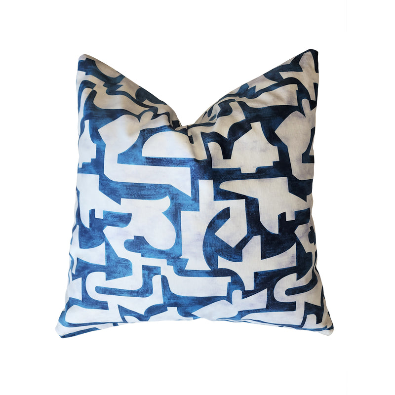 Cubist Blue Scatter Cushion - Lighting.co.za