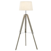 Aridea Wood And Beige Shade Floor Lamp - Lighting.co.za