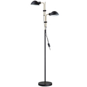 Crossby Black and Gold 1 or 2 Light Floor Lamp - Lighting.co.za
