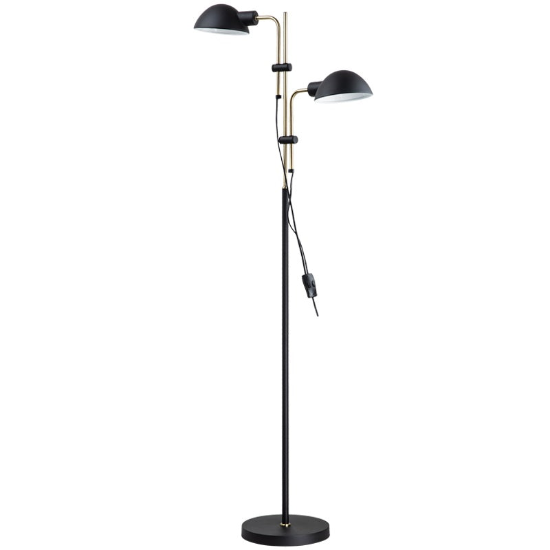 Crossby Black and Gold 1 or 2 Light Floor Lamp - Lighting.co.za