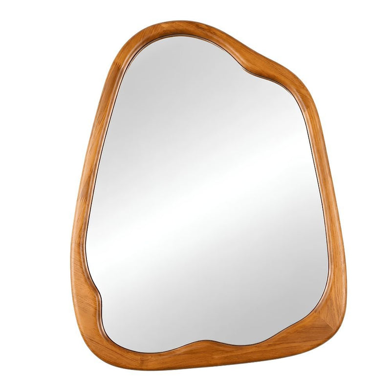 Sabi Walnut Irregular Wood Mirror 2 Sizes - Mirror - Lighting.co.za