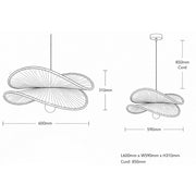 Sahara Rattan Rope Pendant Light Line Drawing - Lighting.co.za