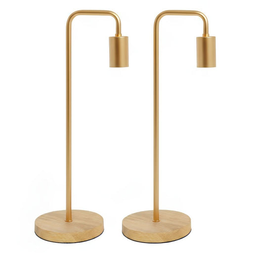 Scandi Gold and Wood Desk Lamp - Set of 2 - Desk Lamp - Lighting.co.za
