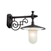 Era Black And Glass Outdoor Lantern Wall Light - Lighting.co.za