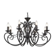 Aviva Rustic Black 8 Light Chandelier - Lighting.co.za