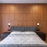 St Regis Black | White and Frosted White Glass Bedside Wall Light - Lighting.co.za