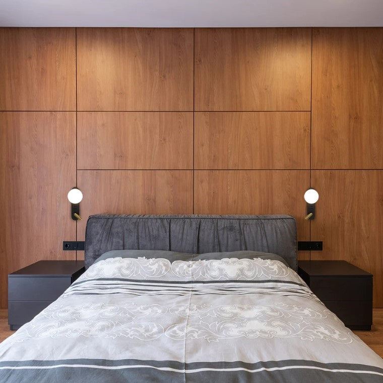 St Regis Black | White and Frosted White Glass Bedside Wall Light - Lighting.co.za