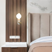 St Regis Black | White and Frosted White Glass Bedside Wall Light - Lighting.co.za