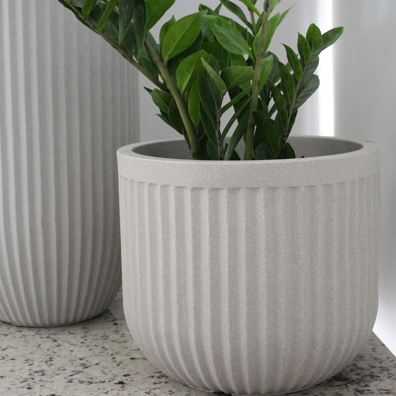 Flute Round Japi Planter 2 Sizes - Lighting.co.za