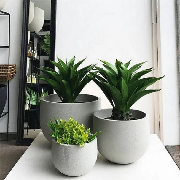 Rustic Round Japi Planter 3 Sizes - Lighting.co.za