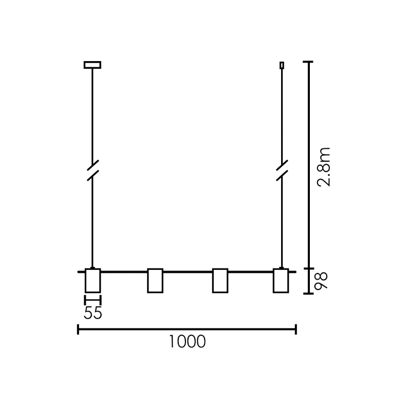 Occhio 4 or 6 Light Black | Gold | White Linear Pendant Light - Lighting.co.za