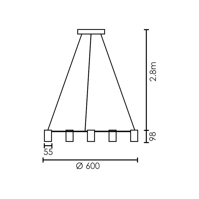 Occhio 5 Light Black | Gold | White Round Pendant Light - Lighting.co.za