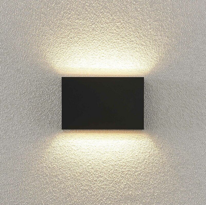 Capri 12 Watt LED Black | White Up Down Outdoor Wall Light - Lighting.co.za