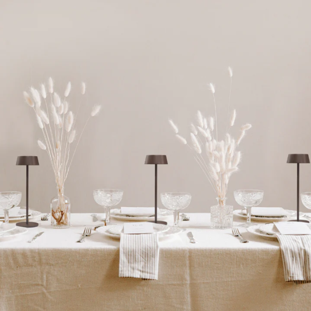 Lola Pro Smooth Shade Black | White | Coffee Rechargeable Table Lamp - Lighting.co.za