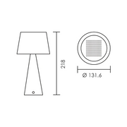 Fuji Black or White Rechargeable Table Lamp - Lighting.co.za