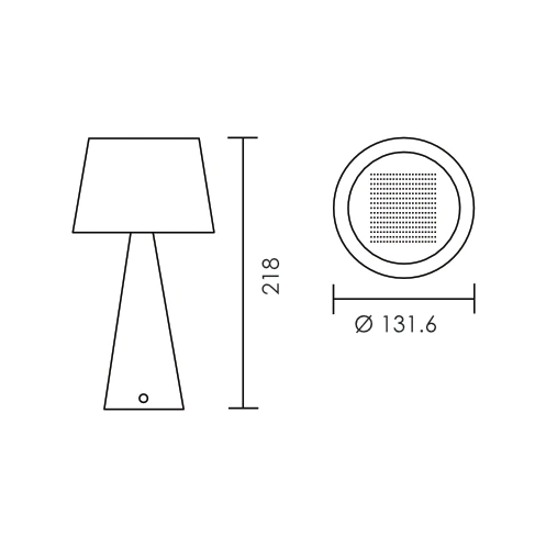 Fuji Black or White Rechargeable Table Lamp - Lighting.co.za