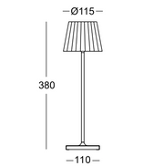 Plisse Fluted Shade Rechargeable Table Lamp - Lighting.co.za