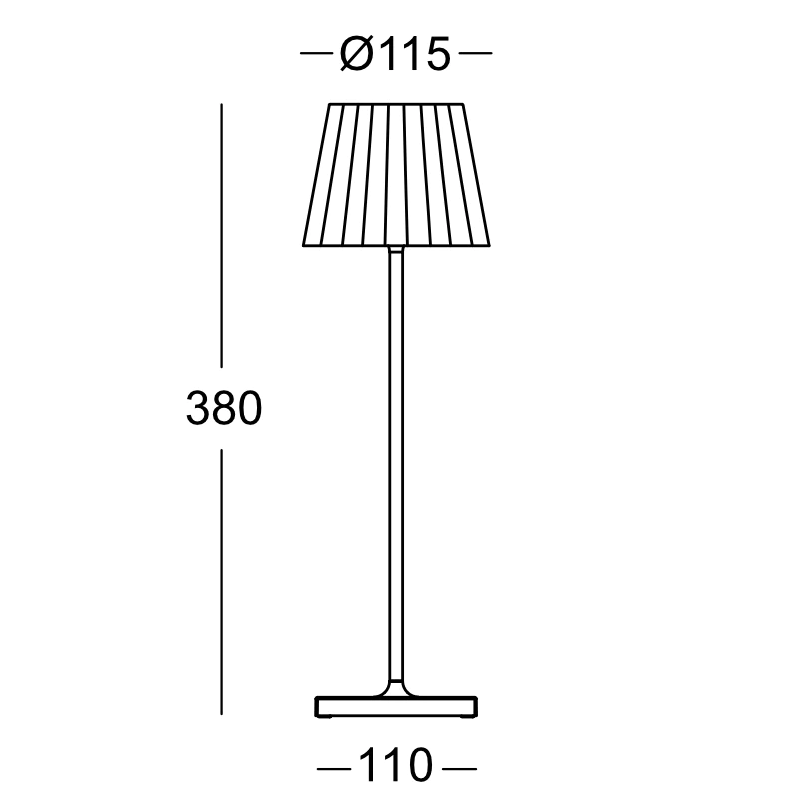 Plisse Fluted Shade Rechargeable Table Lamp - Lighting.co.za