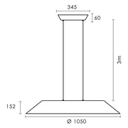 Akira LED Long Felt Pendant Light - Lighting.co.za