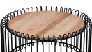 Ania Acacia Wood and Black Grid Coffee Table - Lighting.co.za