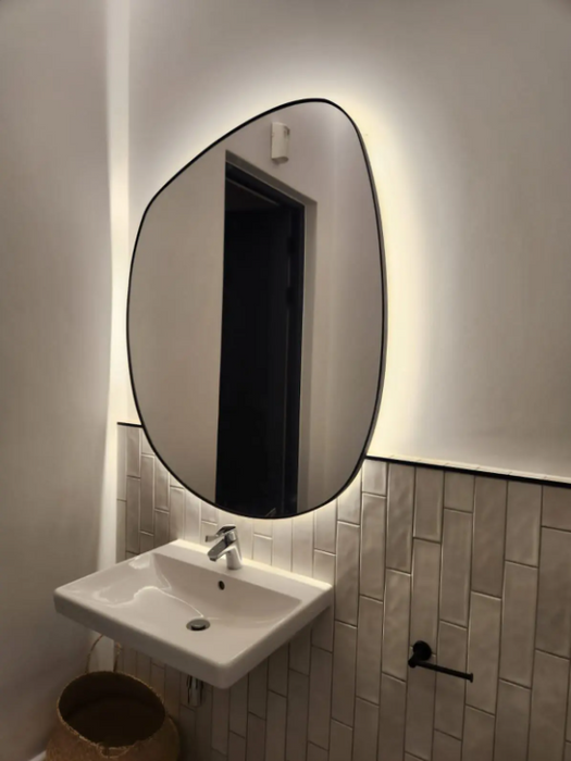 Bela Irregular Shape LED Backlit Framed Wall Mirror - Lighting.co.za