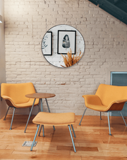 Emily Backlit LED Thin Round Framed Gold or Black Wall Mirror 3 Sizes - Lighting.co.za