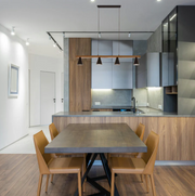 Mirai Black and Wood Linear Pendant Light - Lighting.co.za