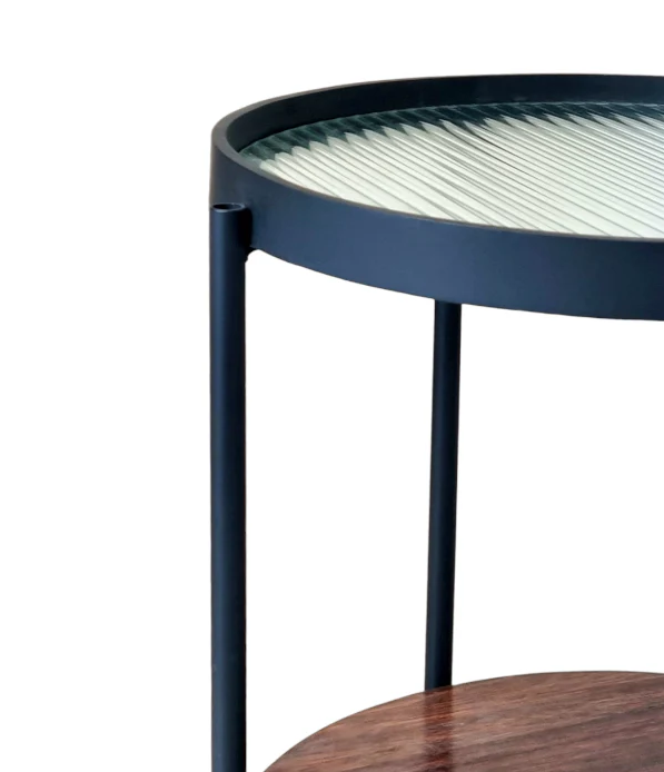 Vuyo Fluted Glass Side Table - Lighting.co.za
