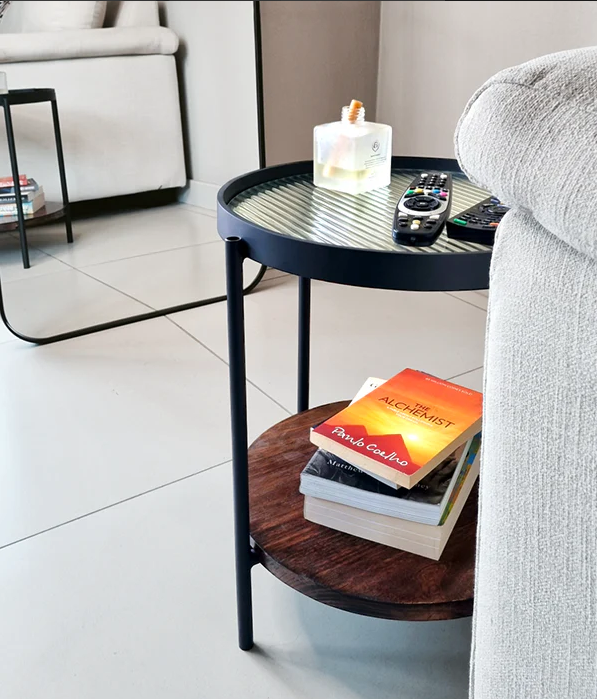 Vuyo Fluted Glass Side Table