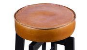 Vintage Vibes Adjustable Height Leather Stool - Lighting.co.za