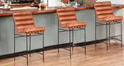 Buffalo Bliss Leather Bar Stool - Lighting.co.za