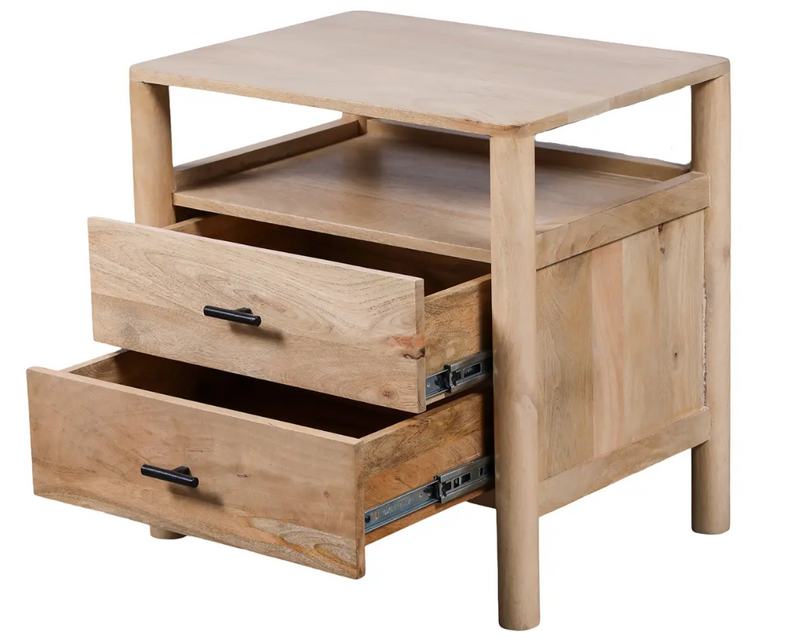 Mystique Wooden Bedside Table - Lighting.co.za