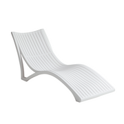 Gazo White Slim Pool Sun Lounger - Lighting.co.za