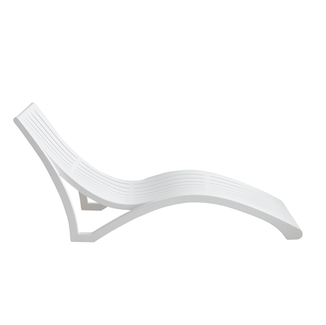Gazo White Slim Pool Sun Lounger - Lighting.co.za