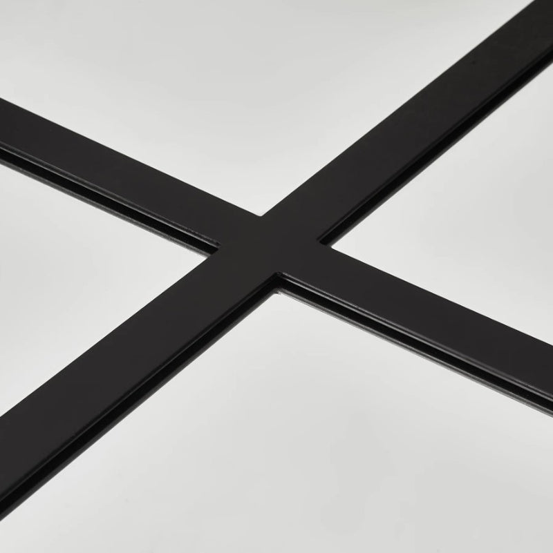 Dutch Black Metal Small Window Panel Wall Mirror - Lighting.co.za