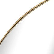 Lexi Round Black | Gold Leather Strap Wall Mirror 2 Sizes - Lighting.co.za