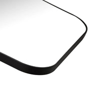 Lexi Rectangular Black | Gold Leather Strap Wall Mirror - Lighting.co.za