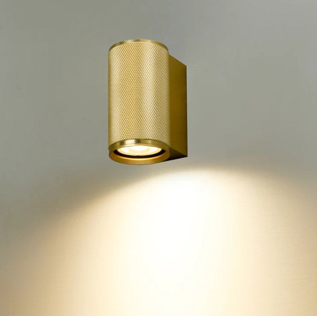 Boston Style 1 Knurled Black | Gold | Bronze Down Facing Wall Light - Lighting.co.za